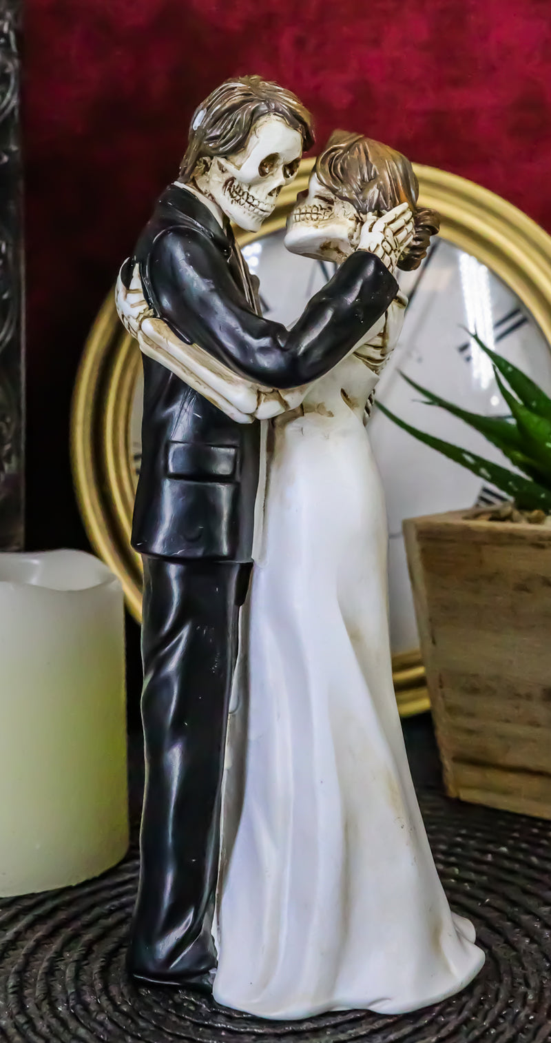 Ebros Love Never Dies Wedding Bride And Groom Skeleton Cake Topper The Eternal Kiss Figurine Decor Statue