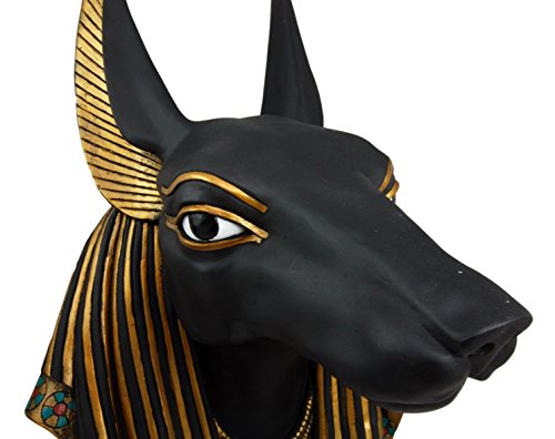 Ebros Egyptian Deity Anubis God Of Afterlife Bust Wall Plaque 15.5"H Figurine - Ebros Gift