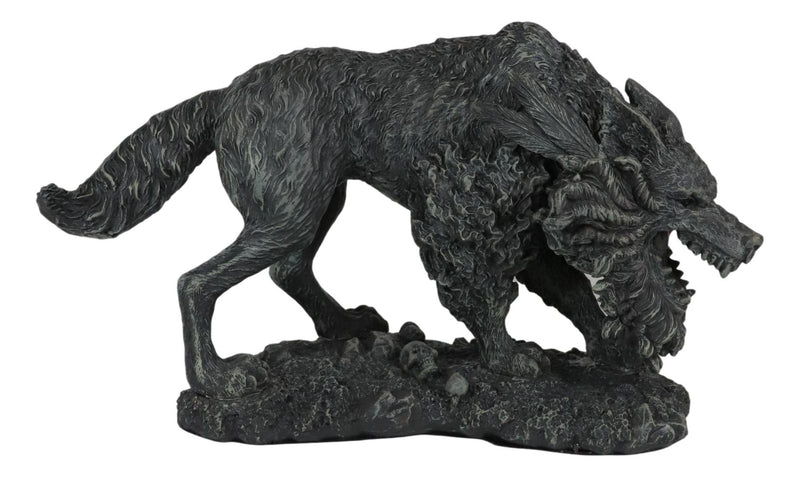 Ebros Viking Norse Mythology Fenrir Vánagandr Giant Wolf Figurine Poetic Edda Statue