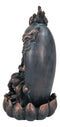 Hindu Buddha Hanuman Monkey God On Lotus Backflow Cone Incense Burner Figurine
