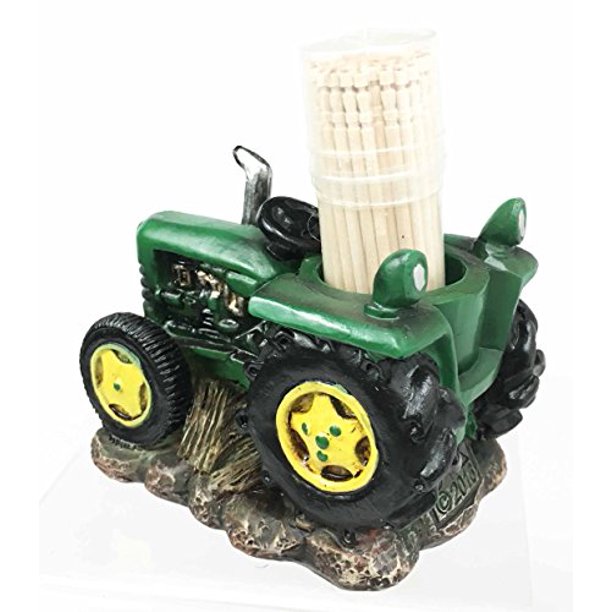 Harvest Tractor Toothpick Holder Figurine With Toothpicks Kitchen Decor