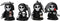 Ebros Time Waits for No Man Mini 4" Tall Chibi Grim Reapers Figurines Set of 4