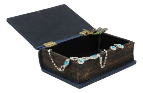 Small Blue Masonic Secret Book Box Freemasonry Square and Compasses Stonemasons