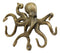 Ebros Gift 10.25" Wide Aluminum Nautical Cthulhu Deep Sea Kraken Octopus Monster Wall Mount Hooks Hanging Plaque Tentacle Hook Feature for Keys Hats Leash Backpacks