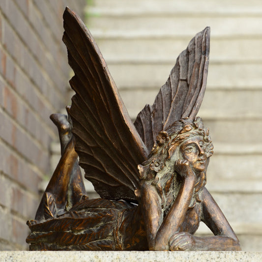 Resting Beautiful Queen Fairy Statue Elegant Home Garden Outdoor Decor Figurine