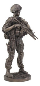 Modern Infantry Soldier Statue 13"Tall Rifleman Reporting Detail To Headquarters