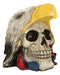 Native Tribal Indian Warrior Chief Bald Eagle Headdress Cape Hat Skull Figurine