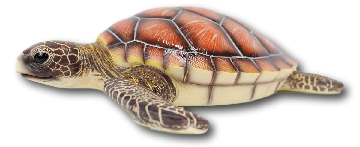 Large 18"W Coastal Marine Brown Giant Sea Turtle Swimming 3D Wall Plaque Decor