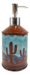 Ebros Rustic Southwestern Desert Cactus Arizona Liquid Soap Or Lotion Pump Dispenser