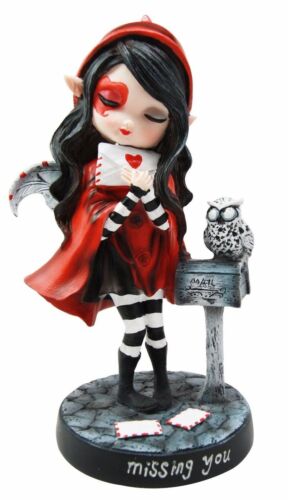 6.75" Height Dolly Fae Fairy Missing You w/ Mailbox Owl Figurine Selina Fenech
