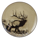 Ebros Forest Giant Emperor Bull Elk Large Round Dinner Plate Set of 2 10.75"D