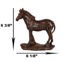 Safari Savanna Grasslands Animal Wildlife Zebra Horse Figurine Faux Wood Finish