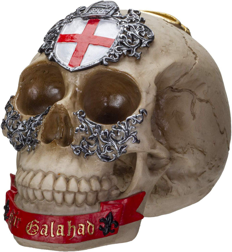 Ebros Knights of The Round Table King Arthur Skulls Sir Galahad Skull Figurine