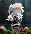 Ebros Celtic Tomb Guardian White Icycle Dragon Backflow Cone Incense Holder