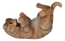 Wet Your Whiskers Drinking Brown Striped Kitten Cat Wine Bottle Holder Figurine