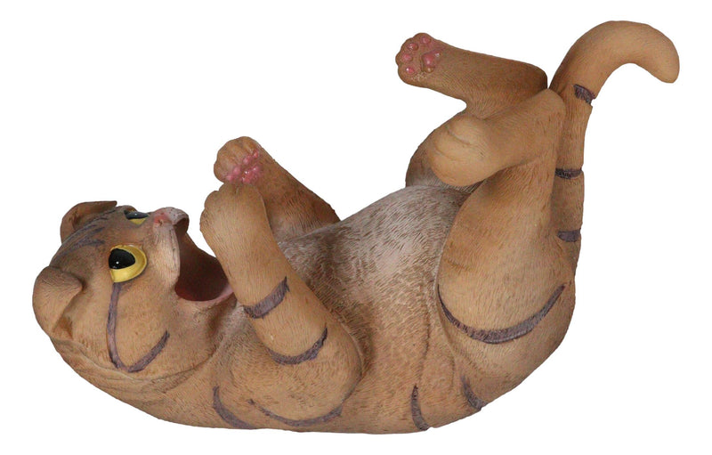 Wet Your Whiskers Drinking Brown Striped Kitten Cat Wine Bottle Holder Figurine