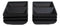 Ebros Pack of 12 Contemporary Matte Black Jade Melamine Condiments Dipping Bowl or Dish With Divider 2 Partition Compartments