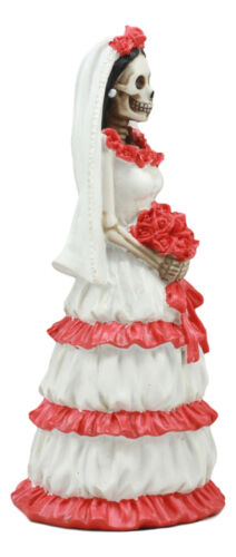 Day of The Dead Romantic Wedding Skeleton Bride Rosa Statue Dia De Muertos Love
