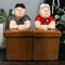 Colorful Mooning Beer Buddies Bar Pub Scene Ceramic Salt and Pepper Shakers Set