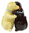 Ebros Colorful Ceramic Labradors Dog Couple Hugging Dancing Salt Pepper Shakers Set