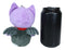 Ebros SM Furry Bones Purple Flappy The Bat W/ Red Tie Voodoo Skeleton Plush Toy