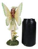 Meadowland Lily Fairy Holding Flower Stem And Lilies Figurine Fae Garden Fantasy