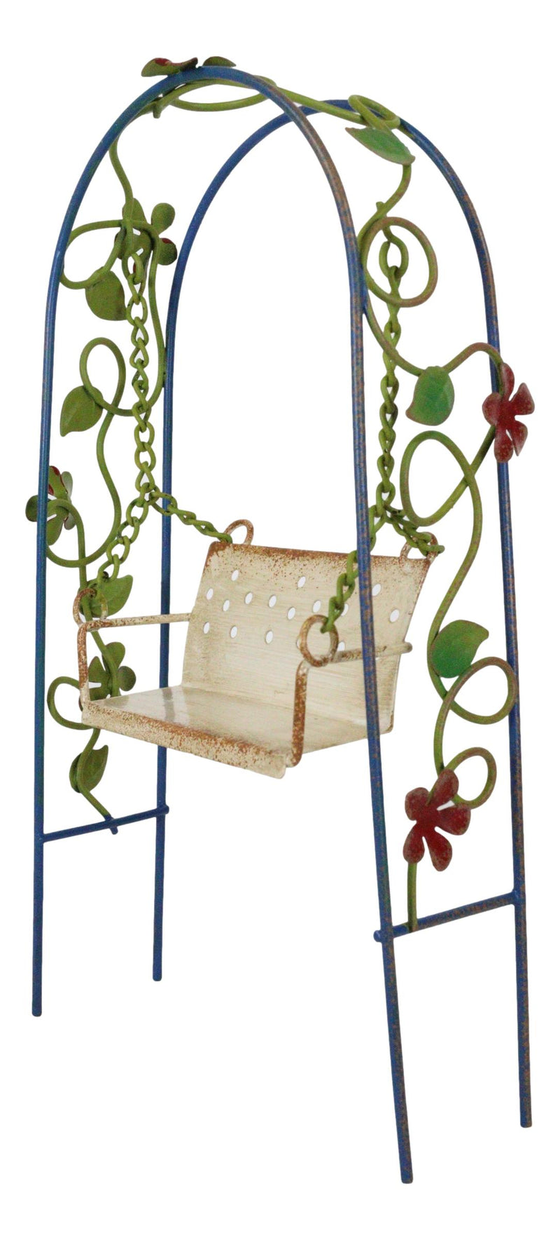 Enchanted Garden Decorative Metal Arbor Swing Mini Fairy Garden Figurine