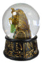 Ancient Egyptian Pharaoh King Tut Small Water Globe With Hieroglyphic Base