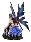 Ebros Large Lavender Winter Fairy Statue Missing You Yuletide Fae Fantasy Collectible Figurine 12.5"H