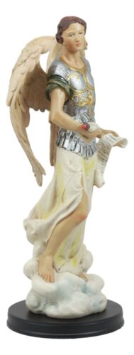 Ebros Catholic Church Archangel Saint Gabriel Statue 12.25" Tall Angel Messenger of God Holding The Scroll Revelation of Gabriel Decorative Figurine