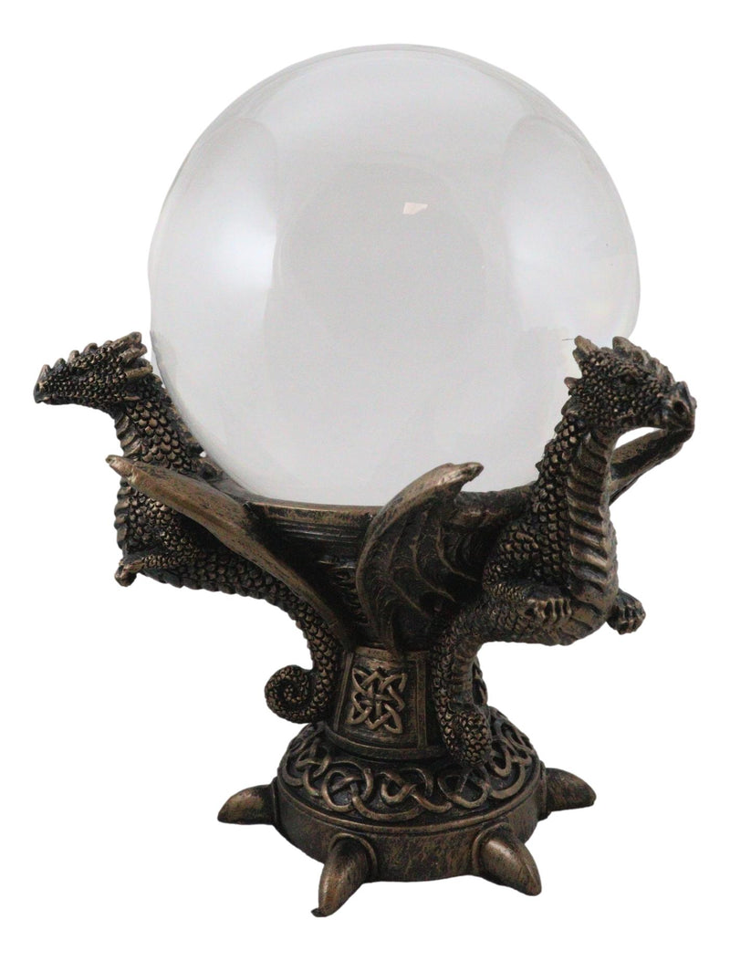 Celtic Guardian Leviathan Trinity Dragon Meditation Gazing Ball Wicca Figurine