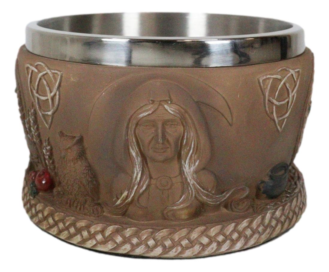 Wicca Metaphysical Triple Goddess Mother Maiden Crone Smudging Smudge Bowl - Ebros Gift