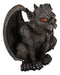 Gothic Winged Vampire Gargoyle With Translucent Eyes Candle Holder Figurine