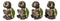 Whimsical Cute Sea Turtles Set of Four Figurine Holding Signs With Funny Sayings