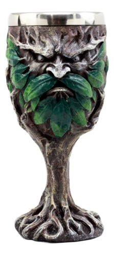 Ebros Myths & Legends Mysterious Forest Spirit Greenman Deity Wine Goblet Chalice Cup