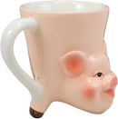 Ebros Gift Bottoms Up Acrobatic Farm Pig Coffee Mug Drink Cup 11oz Home Decor