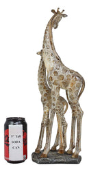 Ebros Large Mosaic Giraffe Mother And Calf Family Statue 17.25" Tall