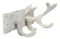 Ebros Cast Iron Vintage White Western Rustic Stag Deer Trophy Antler Rack Wall Hooks