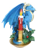 Fantasy Holiday Spirit Blue Advent Candle Dragon Christmas Tree Hanging Ornament