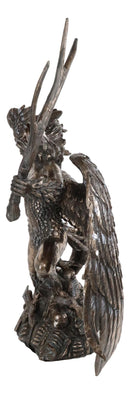 Ebros Irish Celtic War Goddess Winged Morrigan Phantom Queen W/ Antler Sword Figurine
