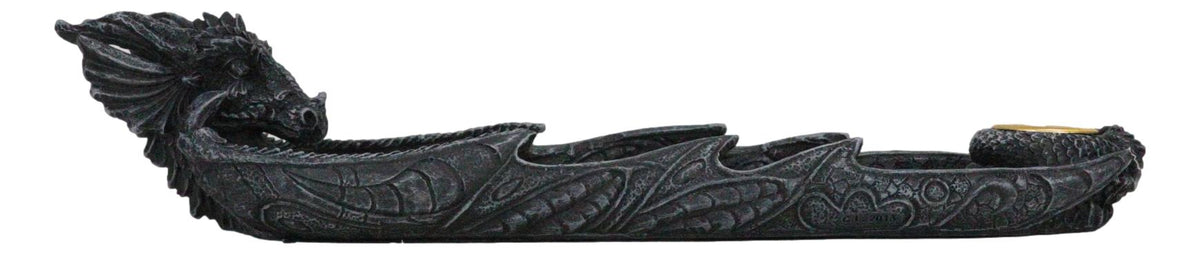 Gothic Gargoyle Dragon Head And Body Incense Burner and Taper Candle Holder