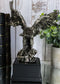 Silver Wings of Glory Bald Eagle Statue 7.75"Tall Silver Electroplated Resin