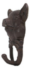 Cast Iron Vintage Farmhouse Rustic Butler Pig Head with Bowtie Wall Coat Hook