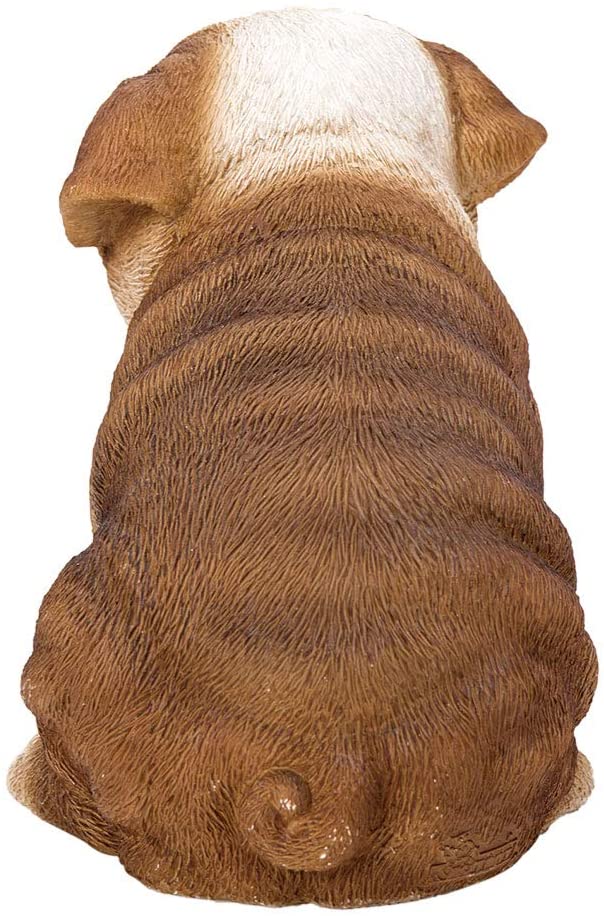 Ebros 5"H Realistic Animal Bulldog Puppy Collectible Home Decor Figurine