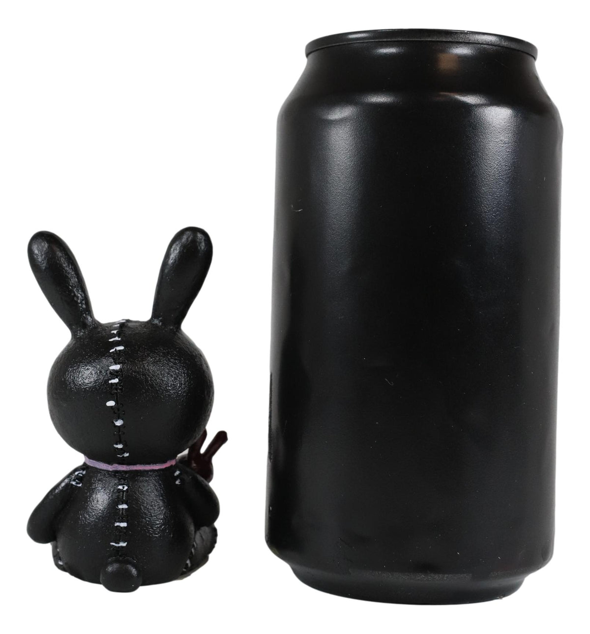 Ebros Furry Bones Bun Bun Black Pink Polkadot Tie Bunny Rabbit Skeleton Figurine 3"H