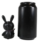 Ebros Furry Bones Bun Bun Black Pink Polkadot Tie Bunny Rabbit Skeleton Figurine 3"H