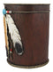 Ebros Feathers Turquoise Stone and Beads Dream Catcher Waste Basket Bin 9.5"H