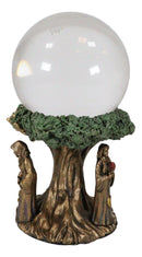 Triple Goddess Mother Maiden Crone With Celtic Tree Of Life Scrying Gazing Ball