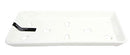 Ebros Japanese White Neta Zara Porcelain Sashimi Chef Serving Plate 2-PK For Sushi Box