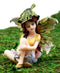 Ebros Gift Enchanted Fairy Garden Yellow Dahlia Flower Fairy Figurine 3" H Miniature Faerie Do It Yourself Ideas for Your Home Collectible Fairy Garden Decor